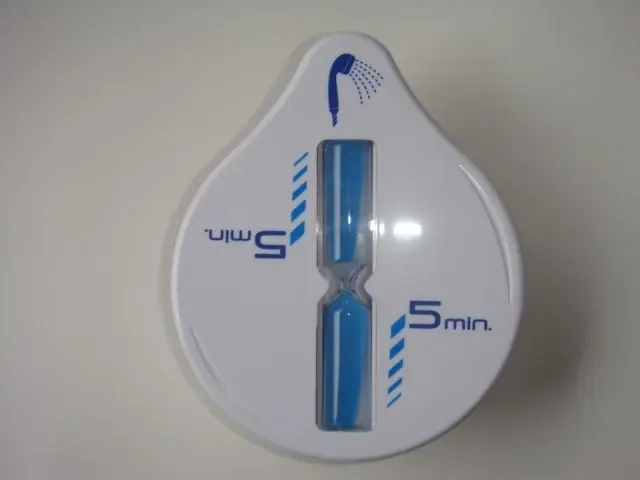 Reloj de arena para ducha con forma de corazón