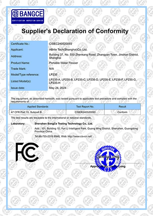 Certificado FCC