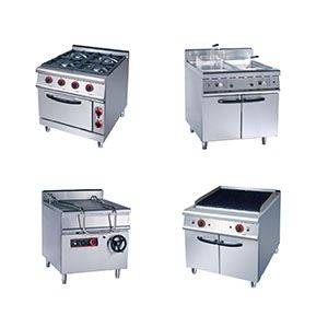 Commercial cooking equipment: gas ranges, griddles and chargrills