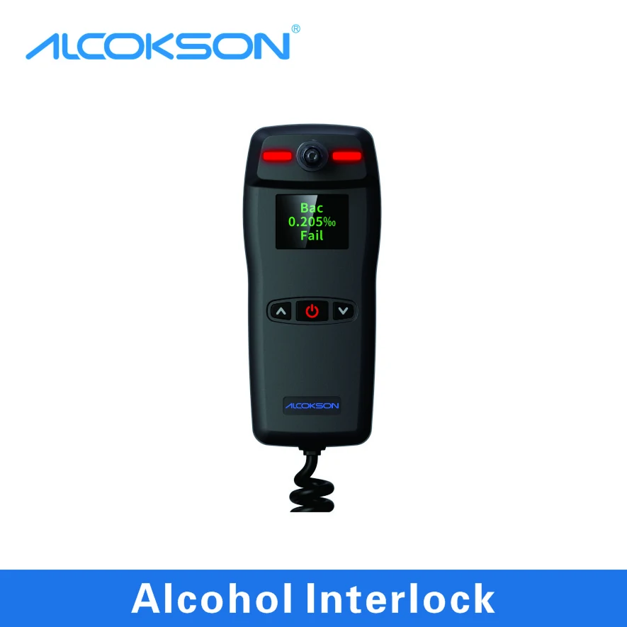 ALC-303 알콜 interlock handset는 호흡 시험 결과를 보여주었습니다