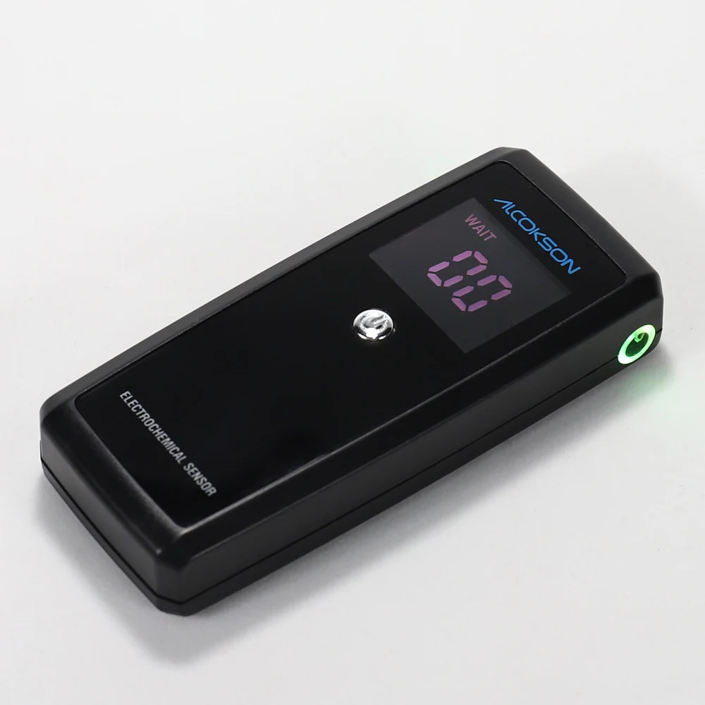 ALCOKSON handheld breath alcohol tester used at shift start