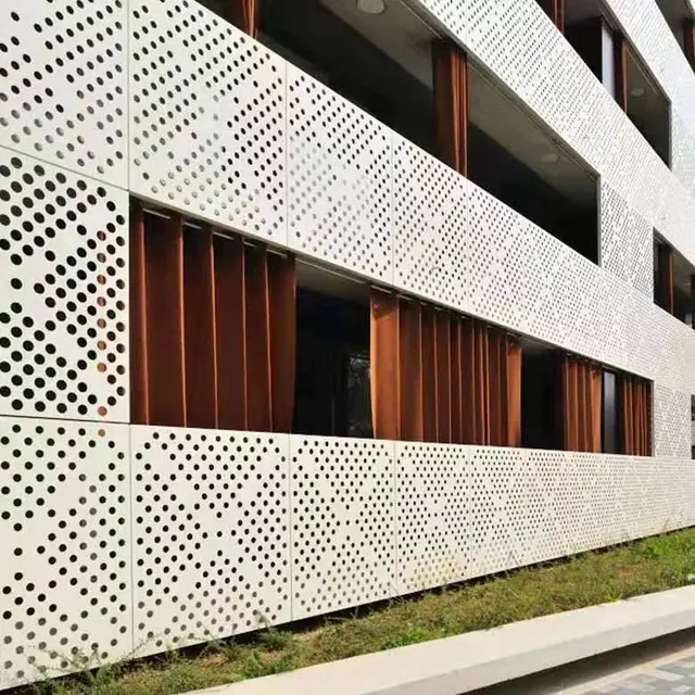 Aluminum Panel Facade Customized Aluminum Perforated Panel Metal Wall