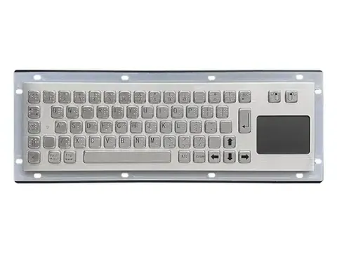 KY-PC-NT3 BR 67 key stainless steel keyboard with Braille marked buttons