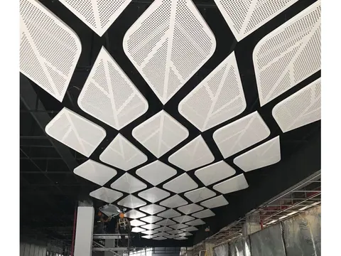 Aluminum perforated panel faรยงade
