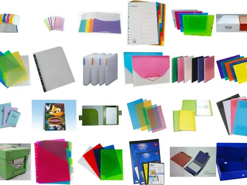 Polypropylene folders, expanding files, display books and binders manufactured by Sanhua Stationery