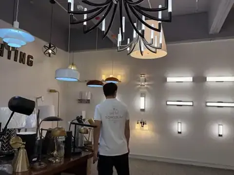 Songdom hospitality lighting showroom with chandeliers table lamps and vanity lights