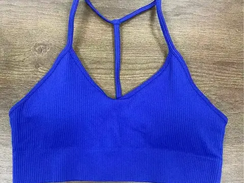 Women's sports bra by Tanbei Garments, front view