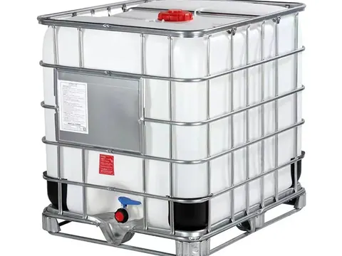 1000 litre IBC container with galvanized steel frame