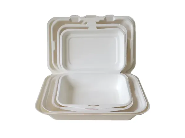 Bagasse Clamshell Box Compostable Tableware — Bioleader
