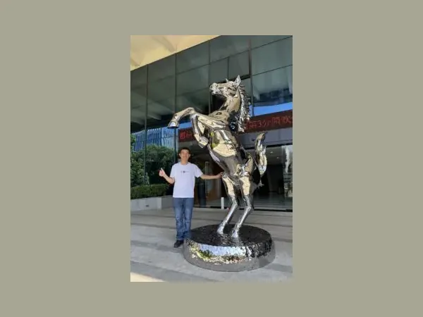 Custom Stainless Steel Horse Sculpture — Maoping Sculpture