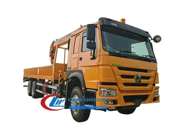 10 wheel Sinotruk Howo 10tons crane truck for sale Algeria