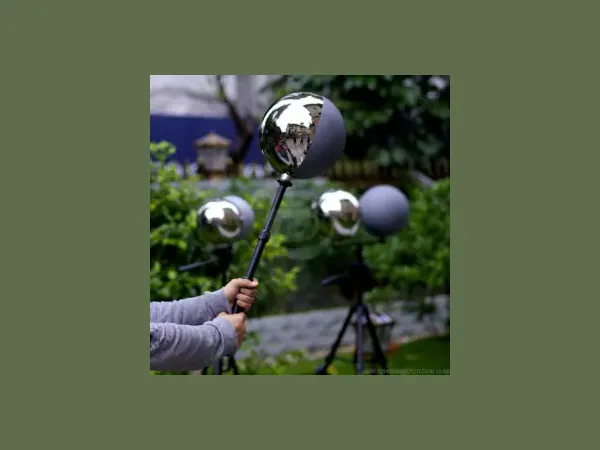 10" Chrome and Grey VFX Ball 18% reflective grey ball — Sphere Ball