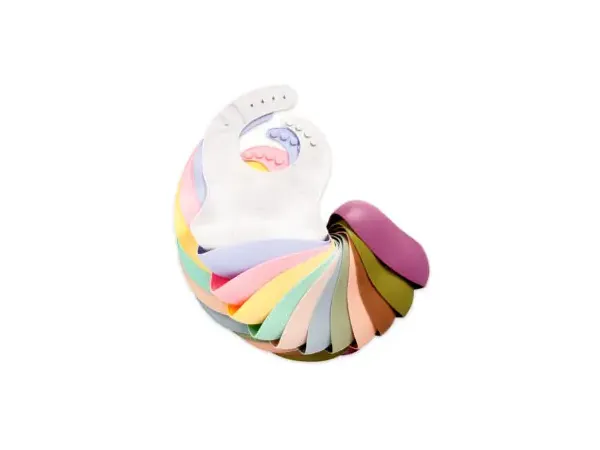 12 Colors Adjuctable Waterproof Silicone Baby bibs — Termiki