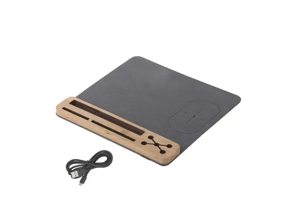Bamboo-module 4-in-1 wireless charging office mouse pad — Tianyishen