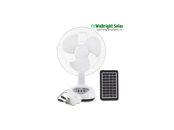 Solar Fan 12" 18" Rechargeable Fan Kit with LED Light — WeBright Solar