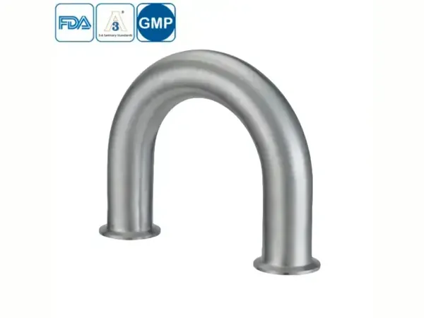 Stainless steel hygienic grade 180-degree U-type welded elbow for sanitary pipelines — ZN Sanitary Valve (China)