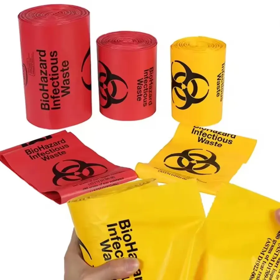 Autoklavierbarer Biohazard-Beutel, gelber Beutel für medizinische Abfälle