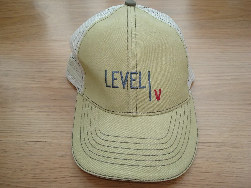 Olive Trucker Cap With Mesh Back