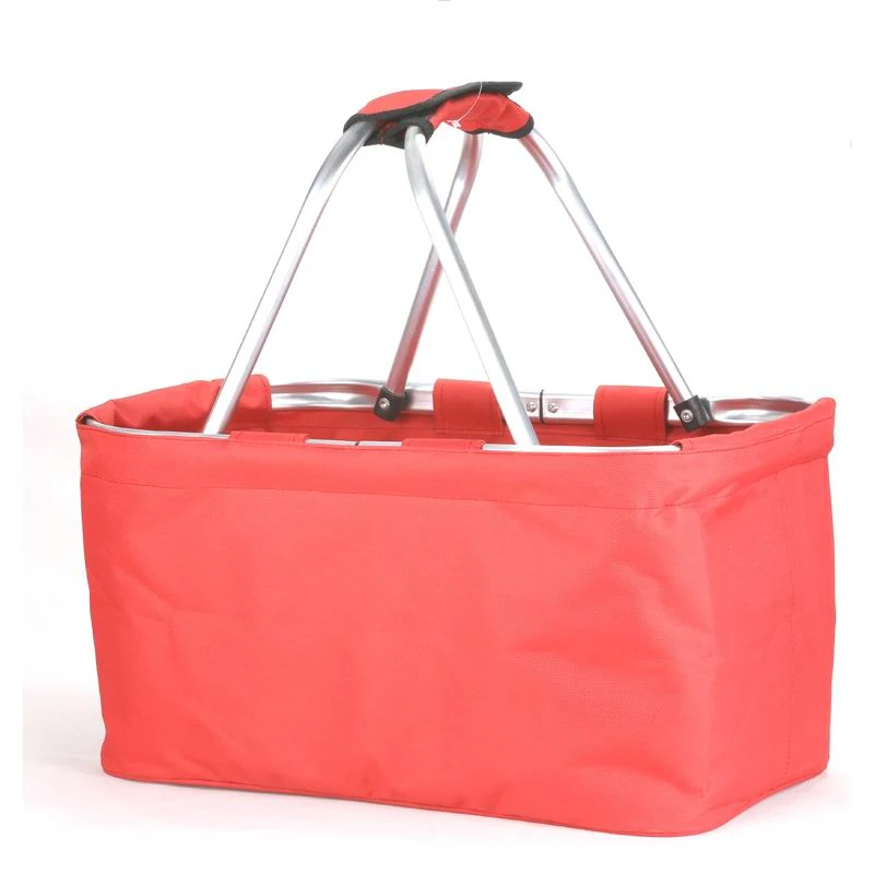 Folding Market Basket 44 x 27 x 23 cm In Coral