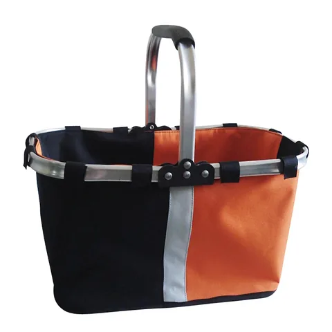 Two Tone Market Basket In Black And Orange