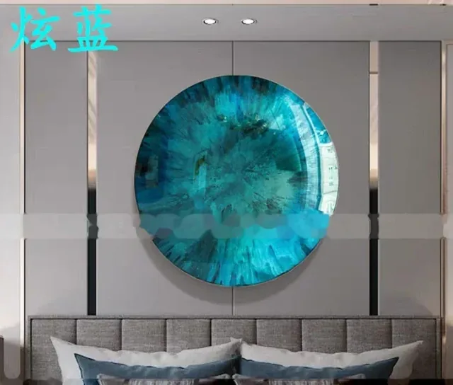 Anish Kapoor Cur#x27;s cool Blue Concave Mirror Wall Sculpture at the Metropolitan Museum of Art-Electroplated manufactured in s