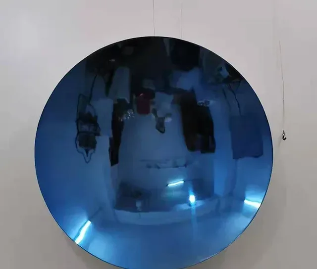 Metal Circular Concave Mirror Home Decor Wall Art manufactured in stainless steel