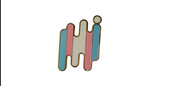 Abstract Shapes Soft Enamel Lapel Pin showing a group of pastel abstract shapes