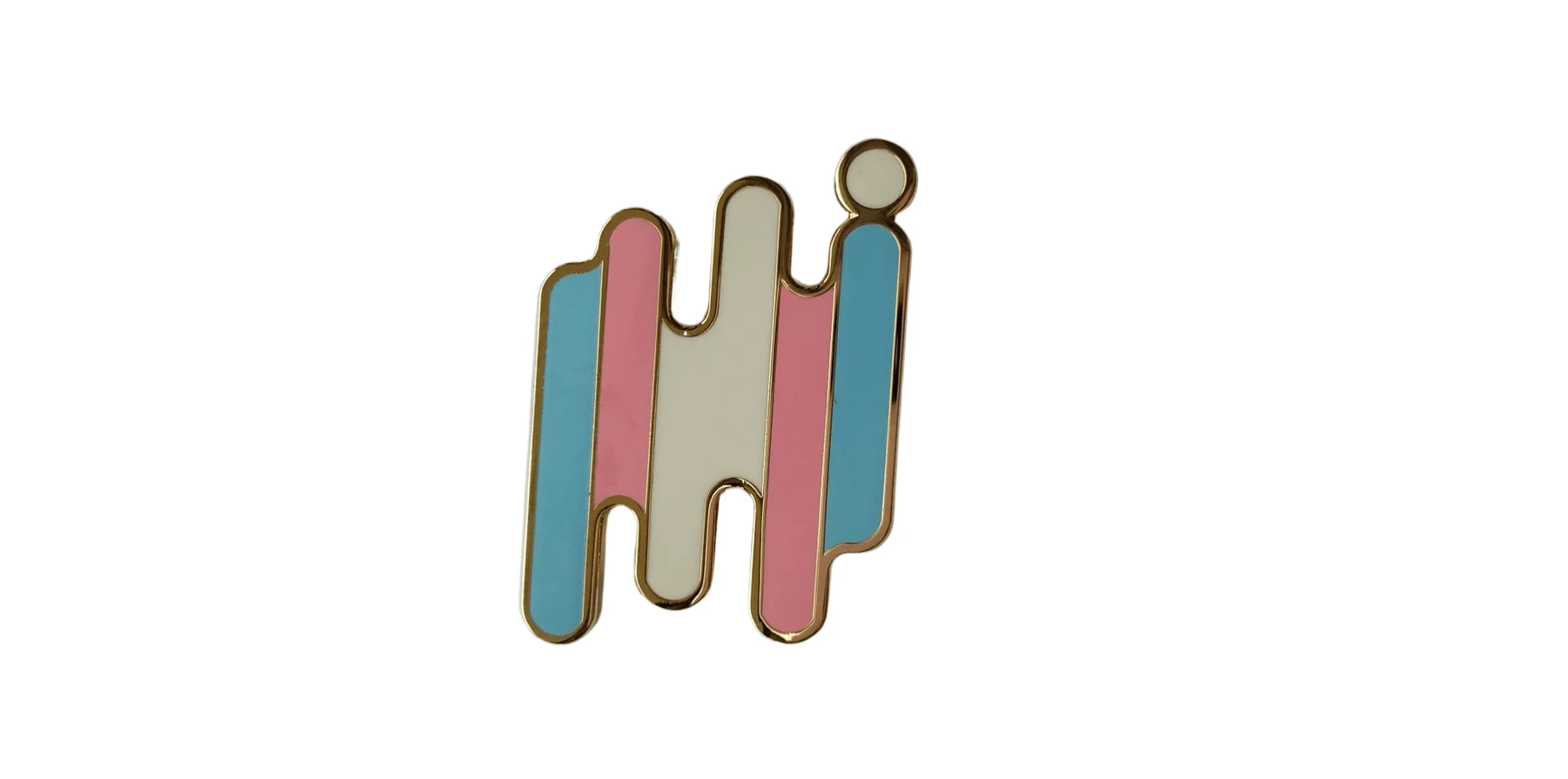 Abstract Shapes Soft Enamel Lapel Pin showing a group of pastel abstract shapes