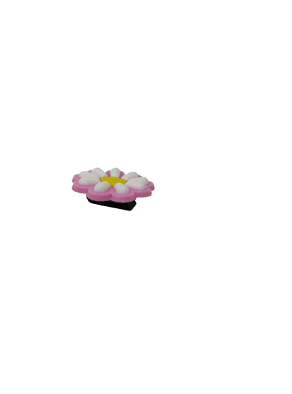 Blossom Soft PVC Shoe Charm showing a small pale blossom