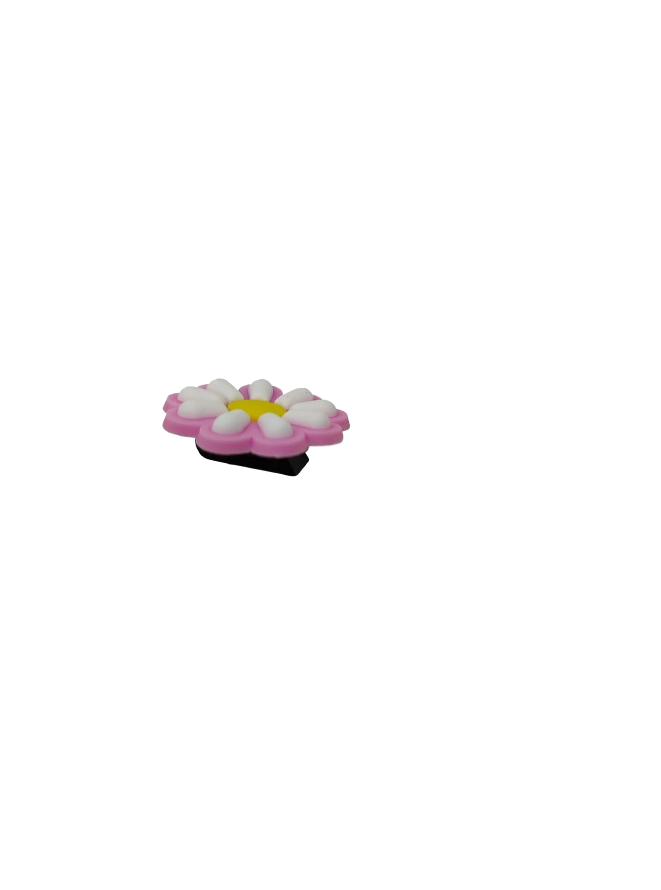 Blossom Soft PVC Shoe Charm showing a small pale blossom