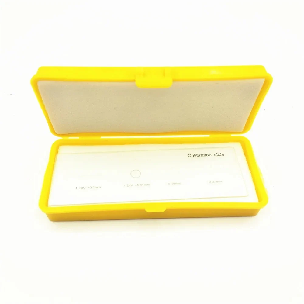 4-Scales 0.01mm Reticle Microscope Calibrating Ruler Multifunctional