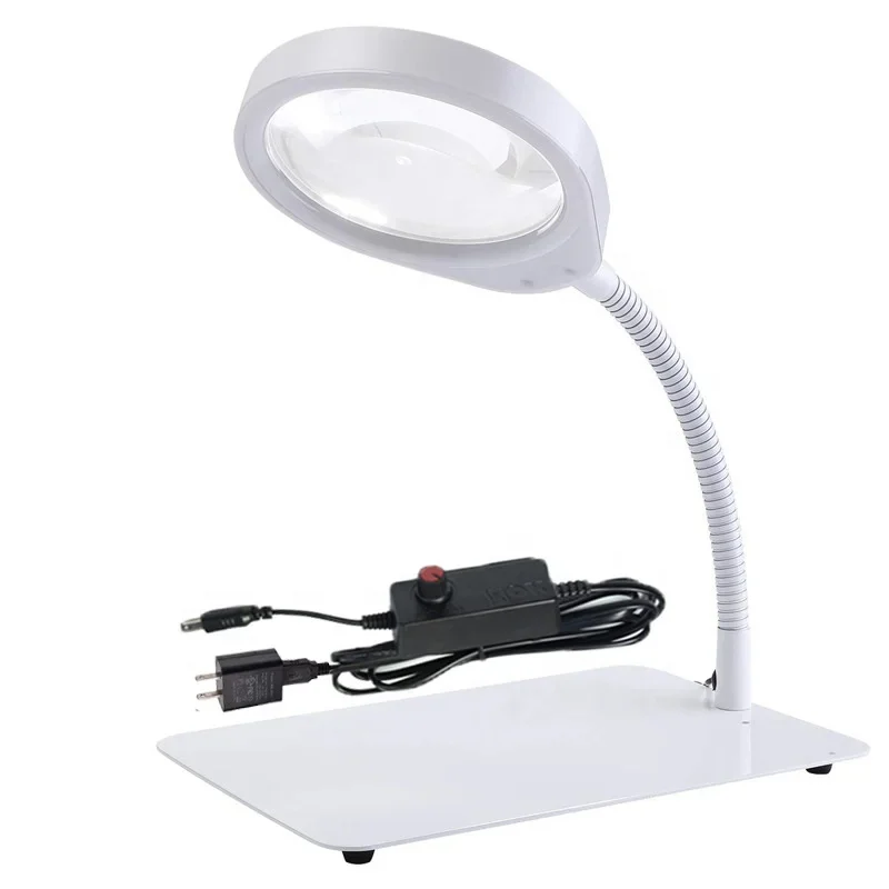 AM-32C 5X,8X,10X Magnifying Glass Desk Magnifier Lamp Loupe