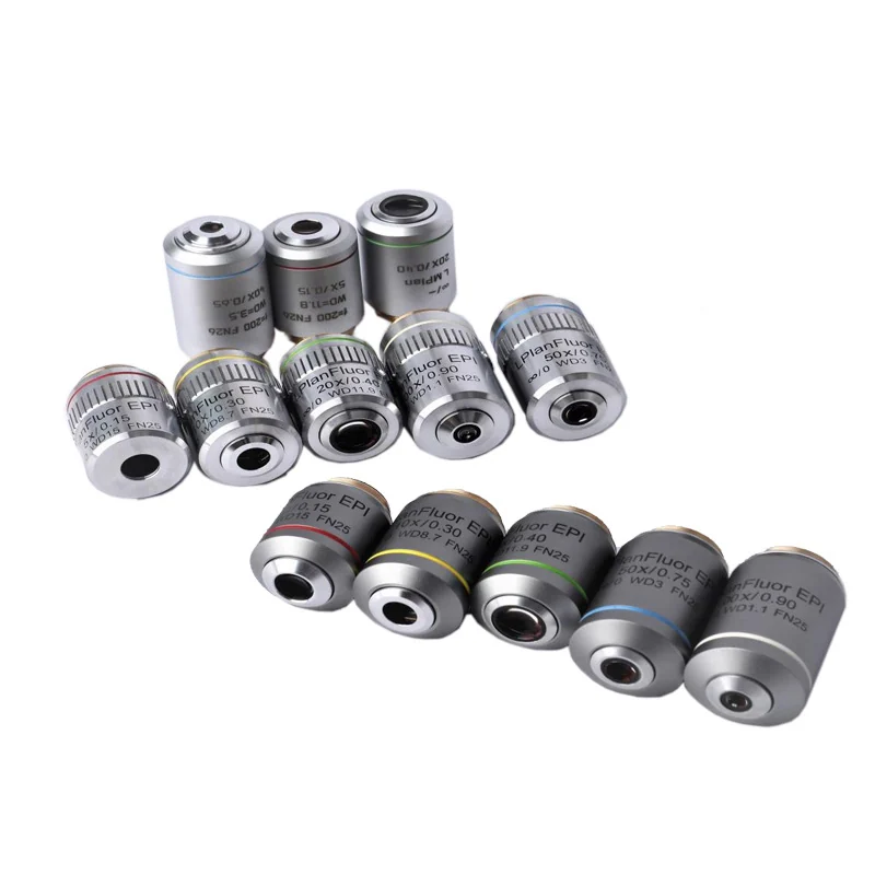 F=180 Bright and Dark field Semiapochromat Metallurgical Microscope Objective