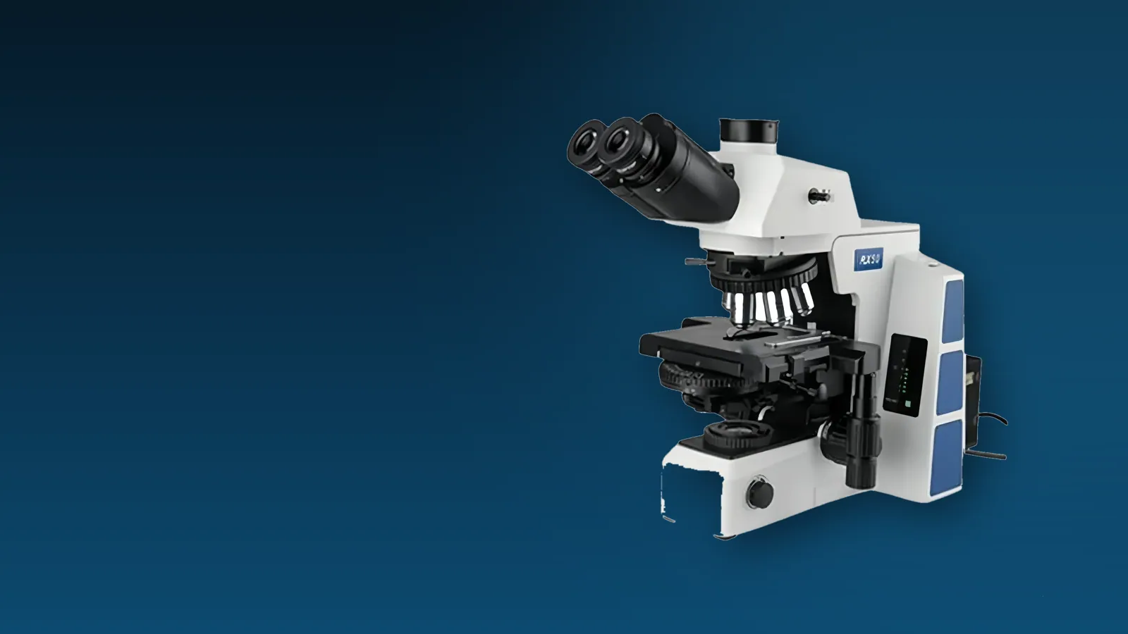 Pesquisa RX50 e microscópio biológico clínico do catálogo AMADA