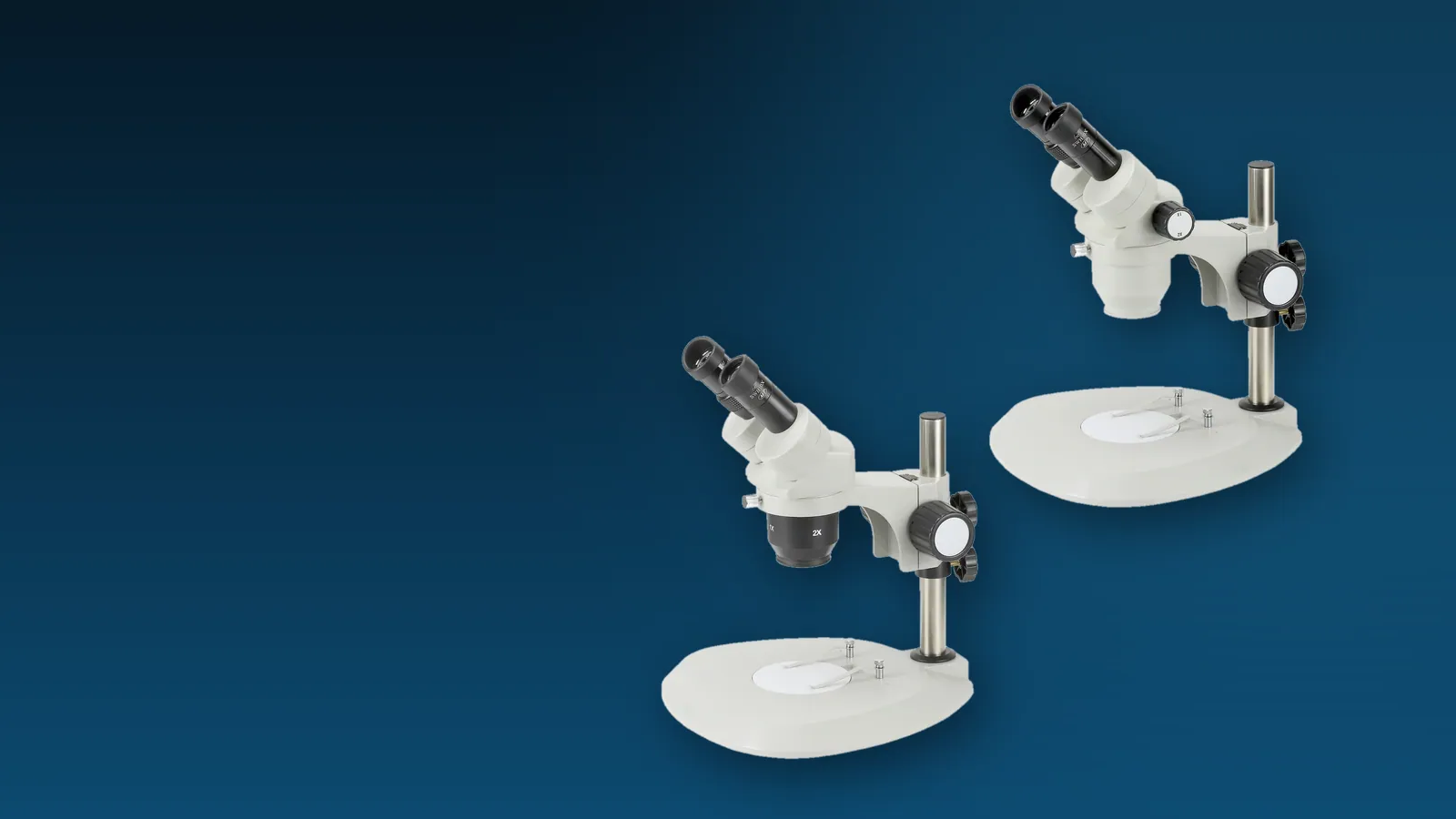 Microscópio zoom estéreo em um suporte pilar da gama de estéreo AMADA