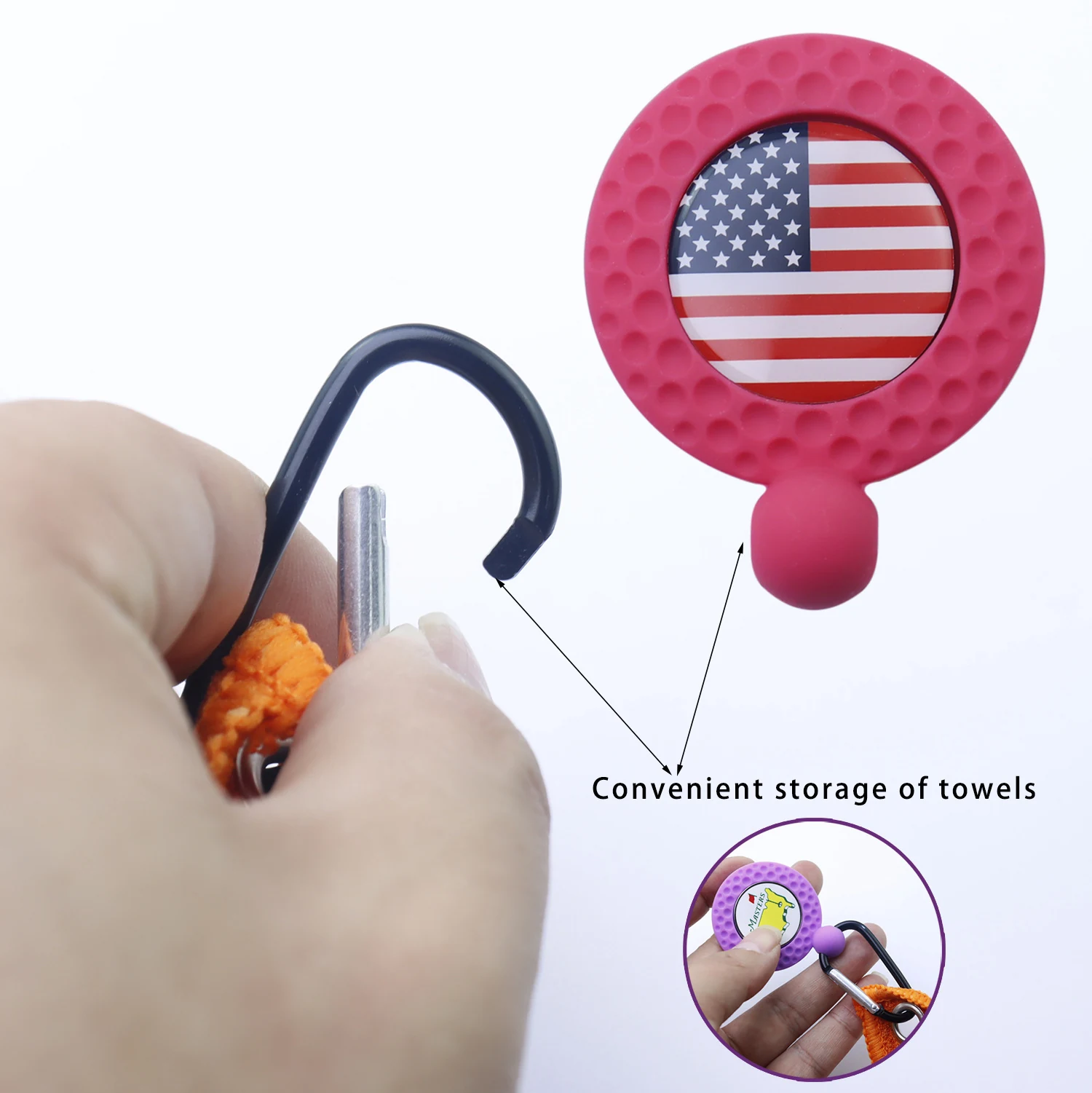 Silicone towel clip in an alternative colour