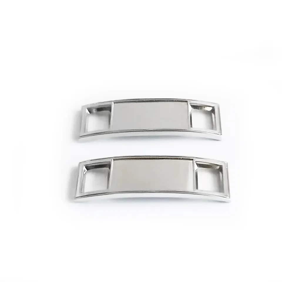 Silver blank shoelace metal charms