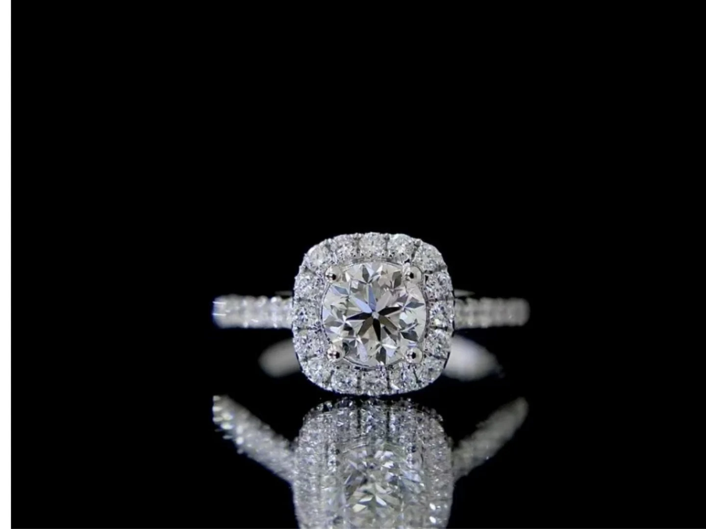 GIA 1.5 Carat Round Cut Diamond Engagement Ring photographed at the BH Jewelry workshop in Shenzhen