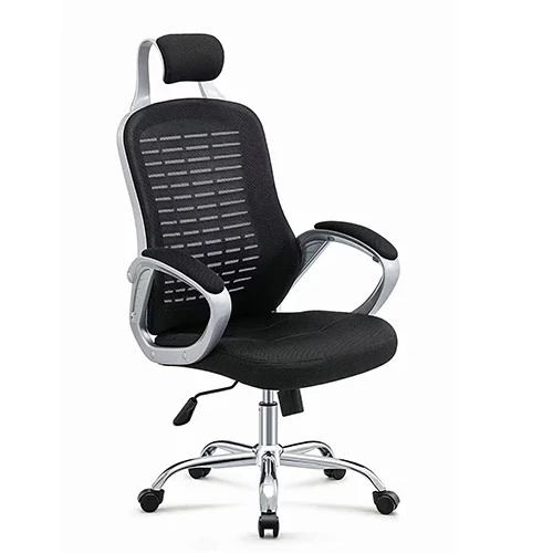 BW3083 ergonomic chair with neck pillow and aluminium-look base option
