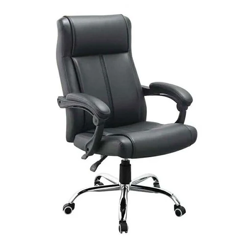 BW3528 high back leather office swivel chair with stitched panel back