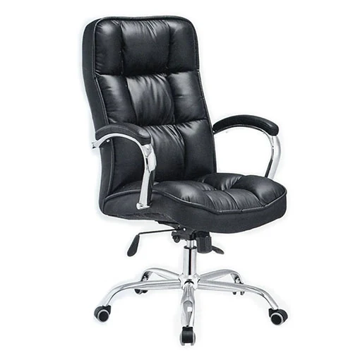 BW3537 leather ergonomic swivel chair with wide seat