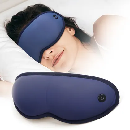 China Factory Customized Logo Wholesale Super Soft Sleep Weighted Eye Mask Sleeping Eyemask Airbag Eye Massage detail view 3