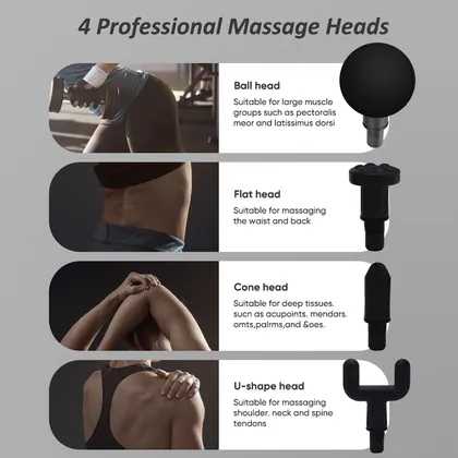 Rechargeable Muscle Stimulator Deep Tissue Facial Massager Body Massage Gun For Body Relaxation Slimming Shaping detail view 6