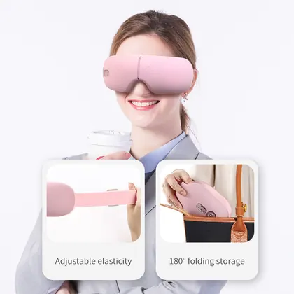 Hot selling Wireless Portable Mini Smart Electric Pressure Vibration Anti Wrinkle Heated Eye Care Massager detail view 3