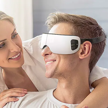 Wholesale High Quality Foldable Eye Massager Portable Vibration Heat Air Pressure Electric Smart Eye Massager Instrument detail view 9
