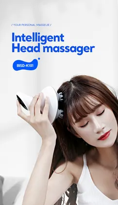 Portable Smart electric Silicone Handheld Waterproof head massager scalp massage Stress Relax Acupoint Massage for head detail view 23
