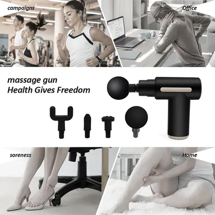 Rechargeable Muscle Stimulator Deep Tissue Facial Massager Body Massage Gun For Body Relaxation Slimming Shaping detail view 7