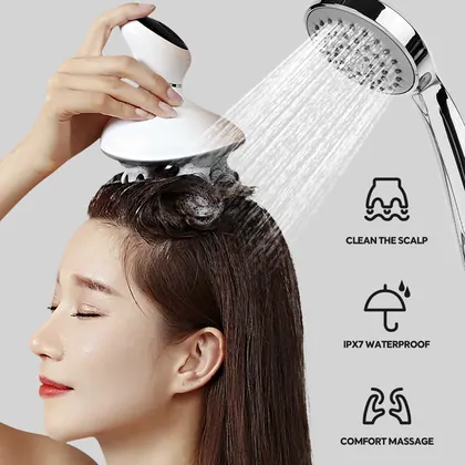 Portable Smart electric Silicone Handheld Waterproof head massager scalp massage Stress Relax Acupoint Massage for head detail view 12