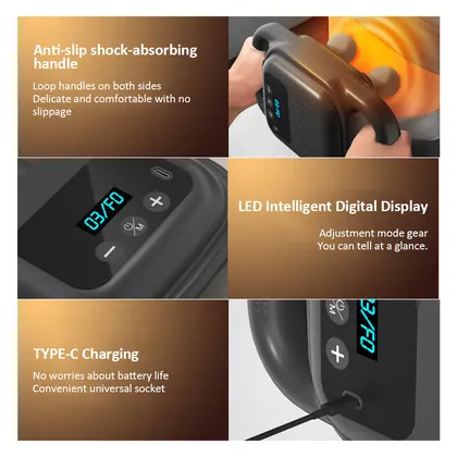 2024 Hot Sale Deep Fascia Tissue Percussion Massage Speed Gun Handheld Muscle Relaxation Massage Physio Gun detail view 6