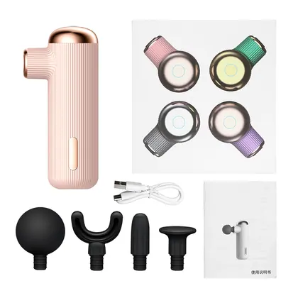 Small Fascia Gun Metal Muscle Massager Wholesale Pocket Fascia  Mini Electric Fitness Equipment Massage Gun detail view 3
